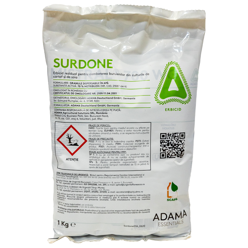 Erbicid SURDONE 70WG, 1 Kg Erbicid SURDONE 70WG, 1 Kg