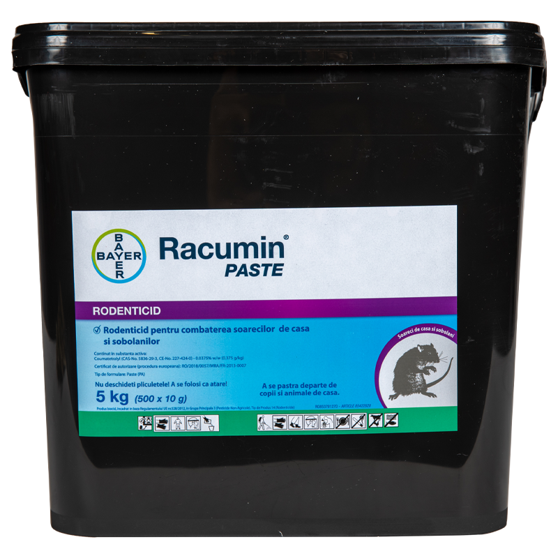 Rodenticid RACUMIN PASTE, 5 Kg